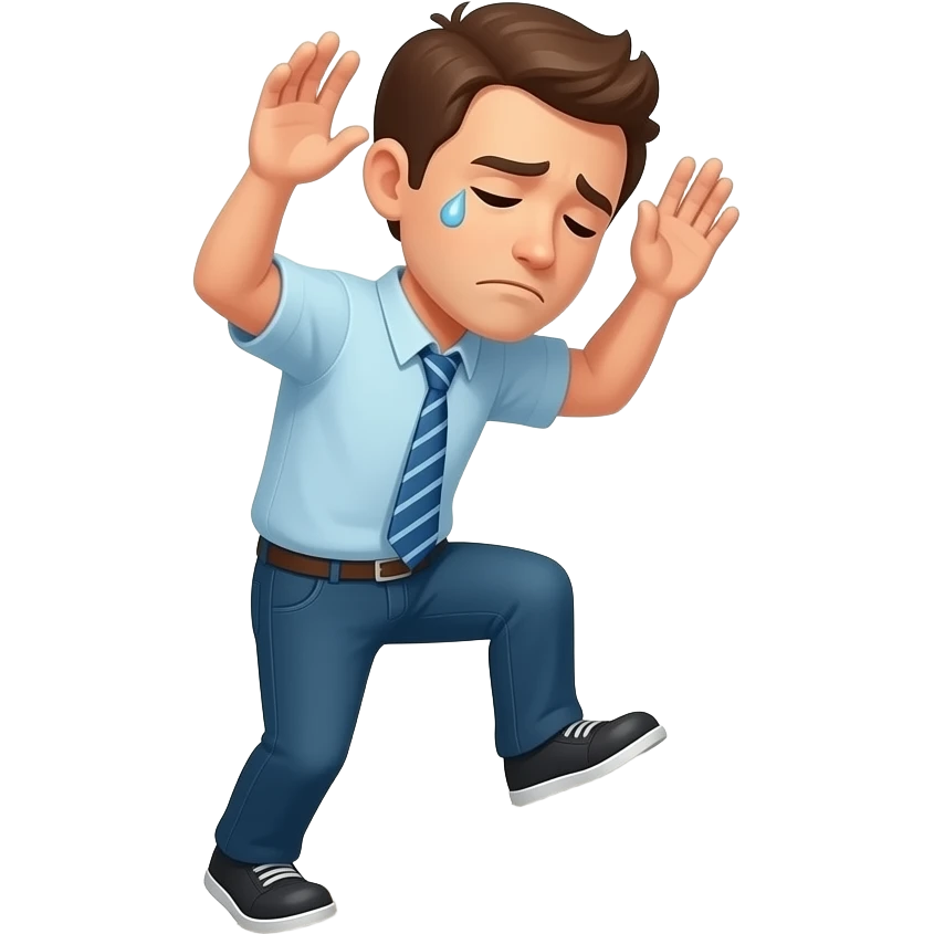 hombre cansado 
cada vez todo se le hace cuesta arriba emoji