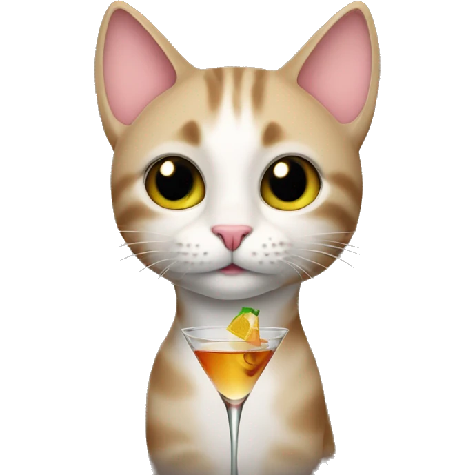 Cat with a martini emoji