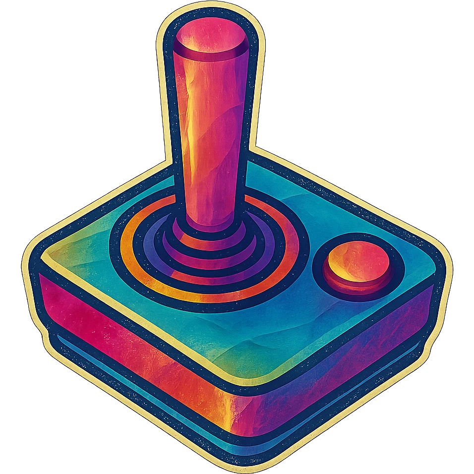 a vintage joystick emoji
