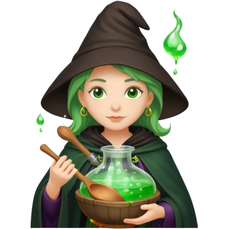 green witch cooking potion emoji