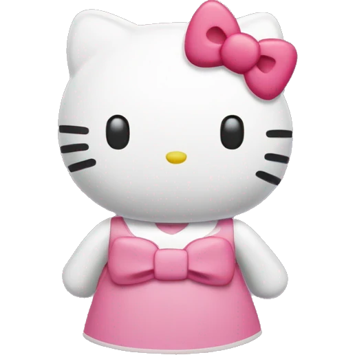Hello kitty with invisible bow emoji