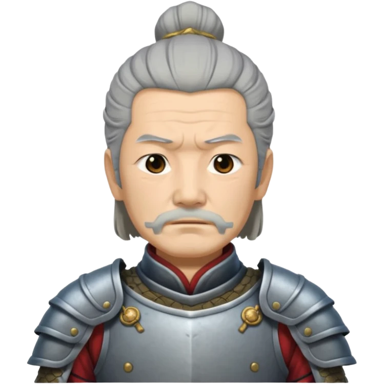 Japanese Castle Lord, old, half body emoji