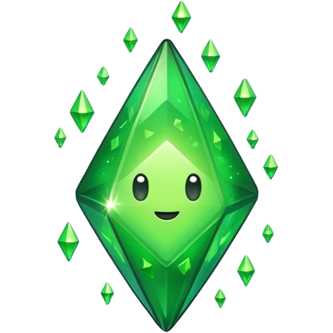 plumbob with sparkles emoji
