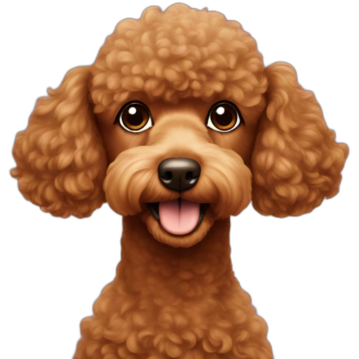 brown poodle face on duck body emoji
