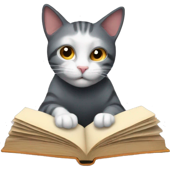 Reading cat emoji