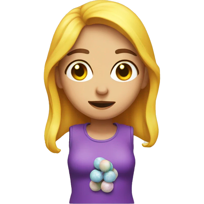 Sally sucking on jawbreakers emoji