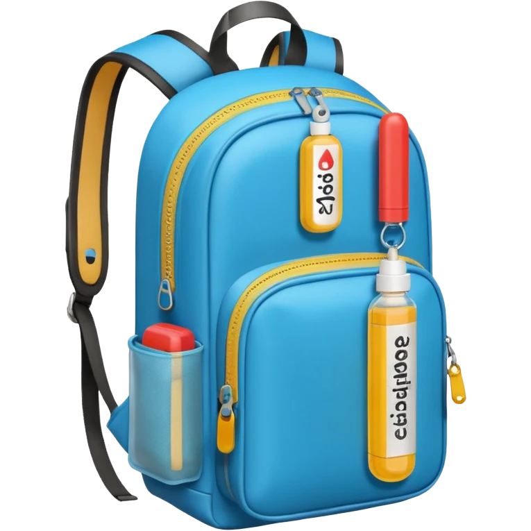 EpiPen in backpack purse not brown different EpiPen emoji