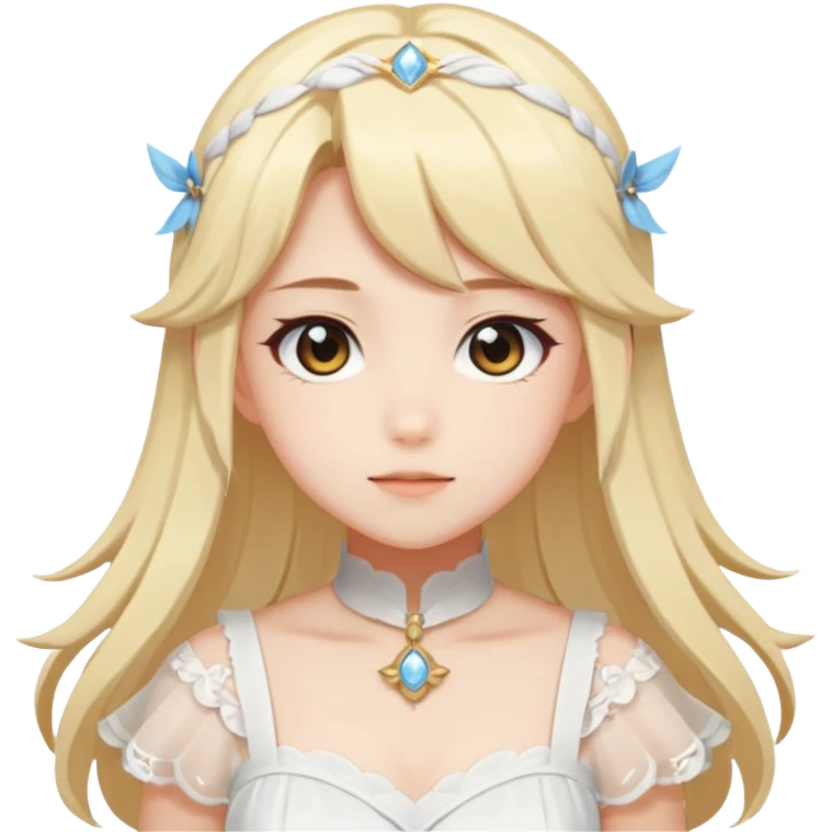 Cute Lumine from Genshin Impact in Hoyoverse Anime Style  emoji
