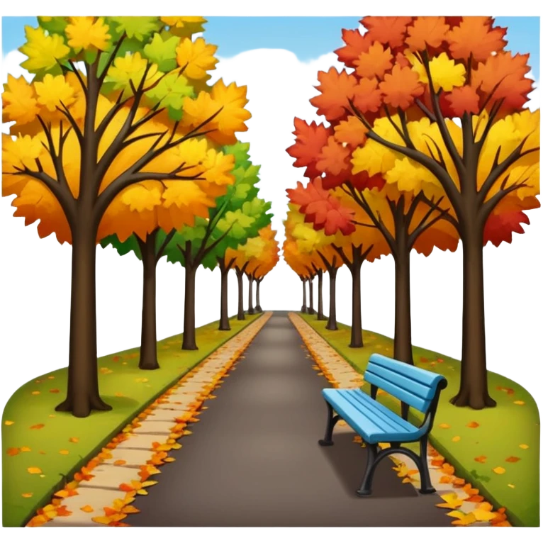 park in autumn emoji
