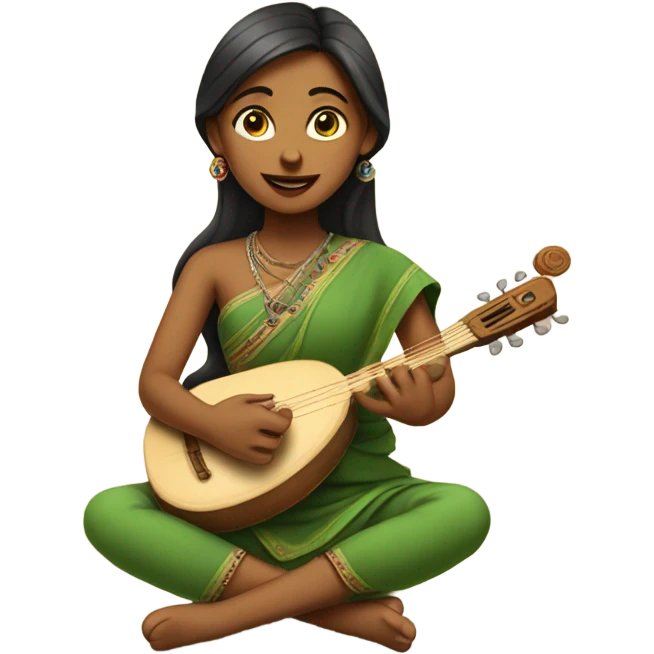 Girl at Indian dolki emoji