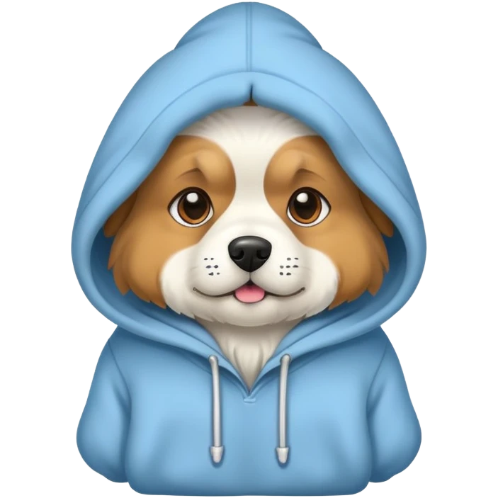 Dog wearing a hoodie  emoji