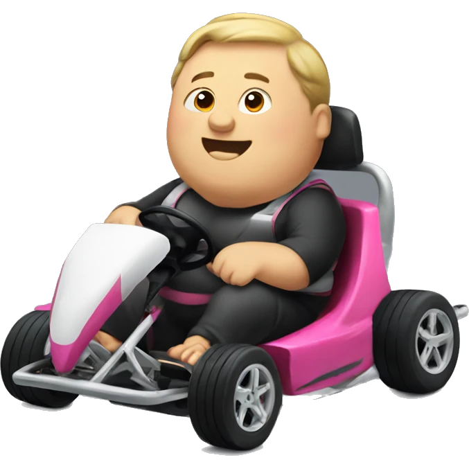 Fat guy in a go kart emoji