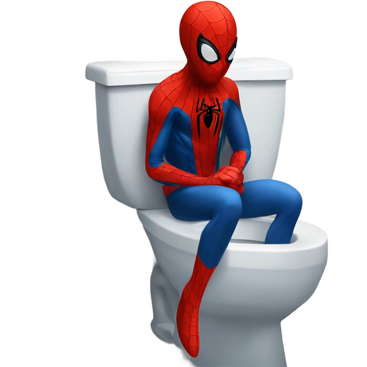 Spider - man in a toilet emoji