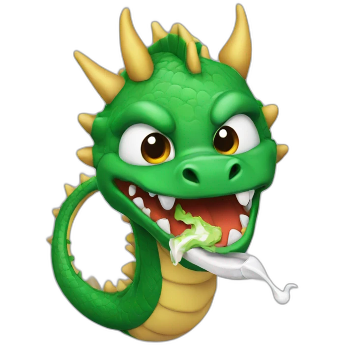 dragon with a joint emoji