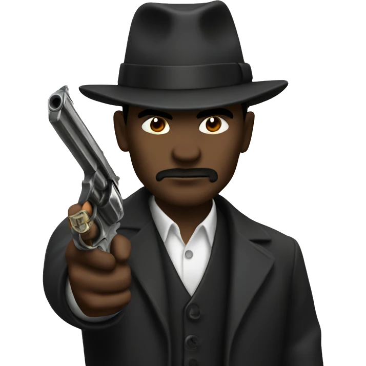 mafia member holding a revolver emoji