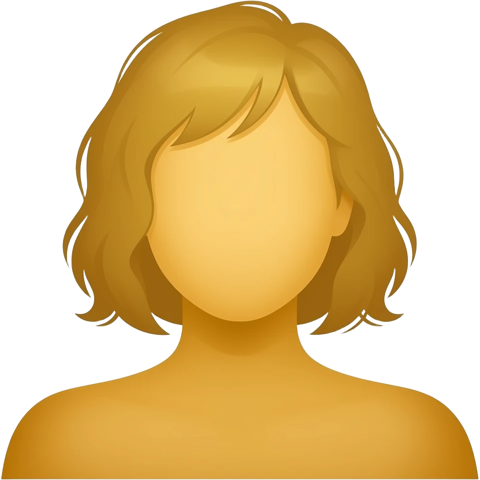 a woman silhouette in color of dark yellow emoji