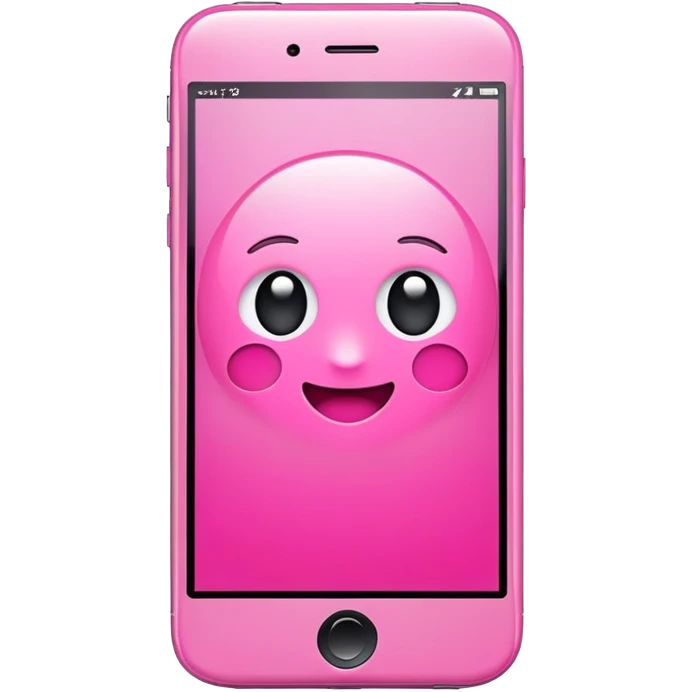 Pink Smart phone  emoji