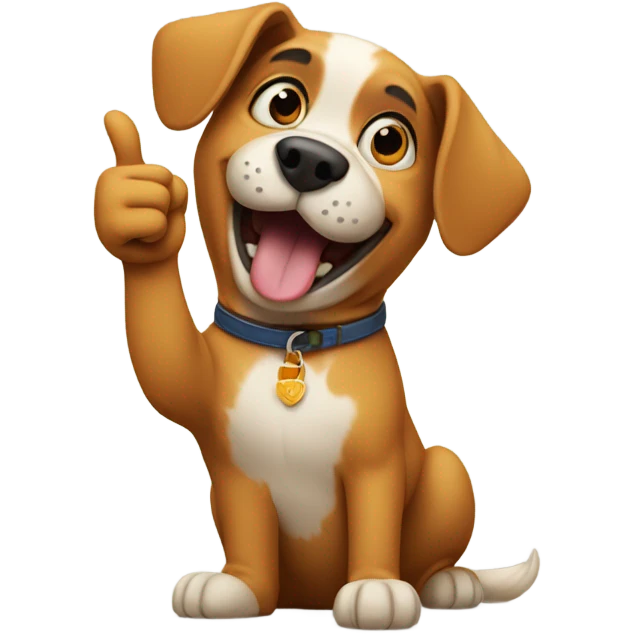 Dog giving thumbs up  emoji