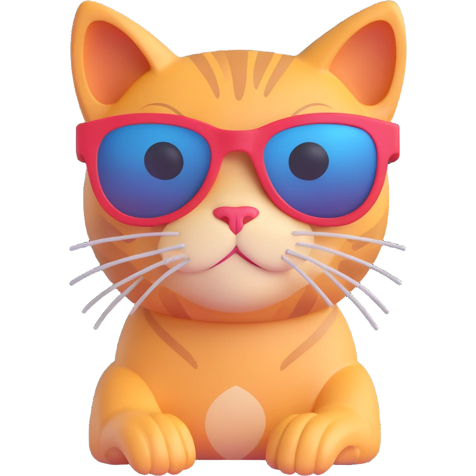 Cat wearing sunglasses emoji