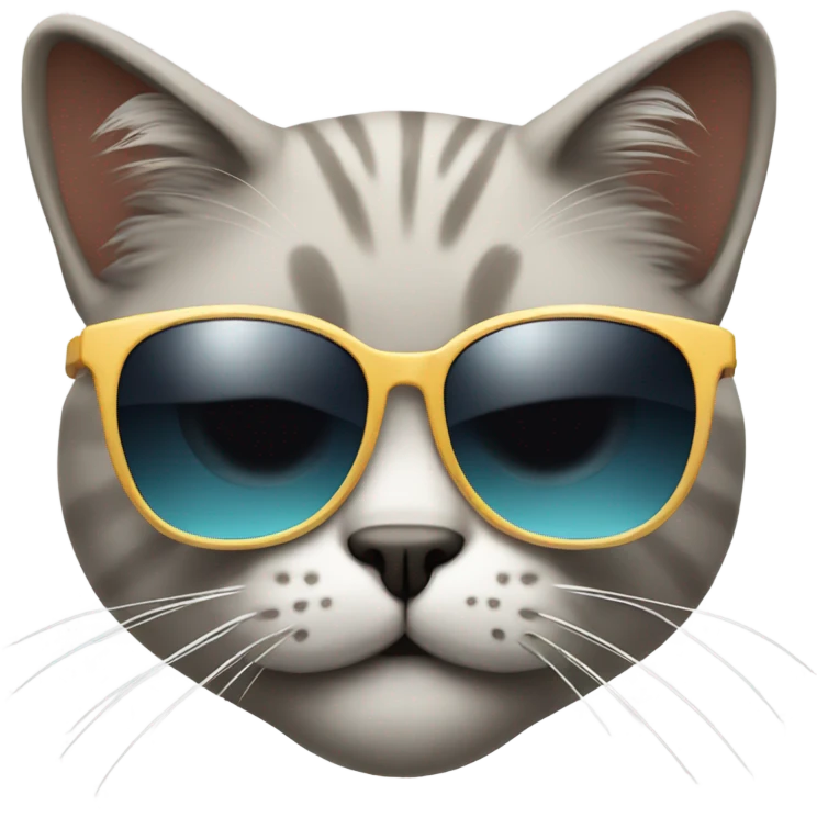 Cat with sunglasses emoji