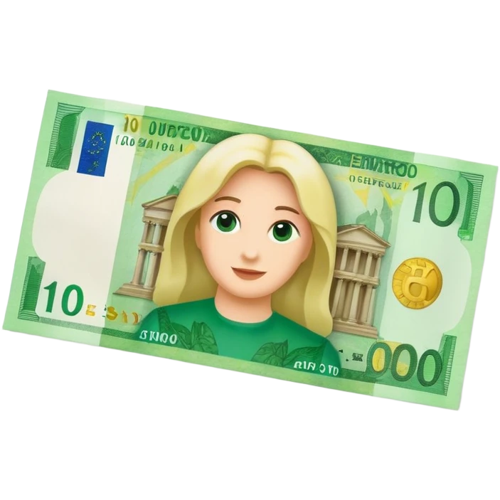 banconota verde 10 euro emoji