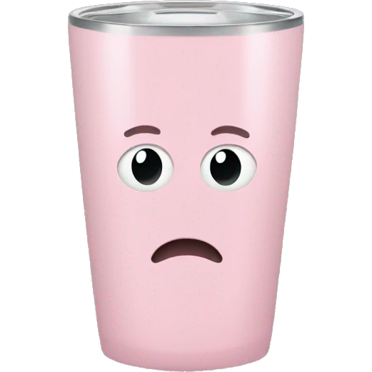 Light pink tumbler without face emoji