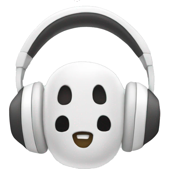 white headphones with white bows emoji