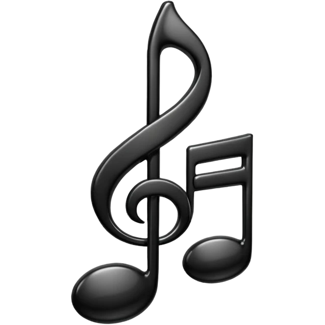 Animated music note bobbing up and down emoji