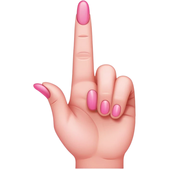 pink middle finger emoji
