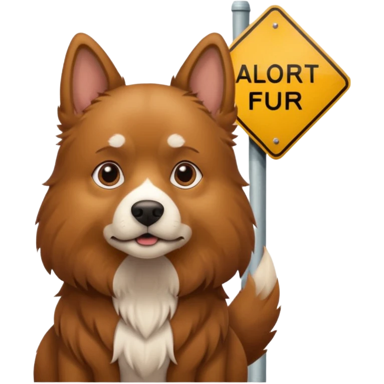 Dog + street sign, Street Wildlife. emoji