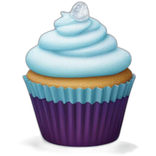 Frozen cupcake emoji