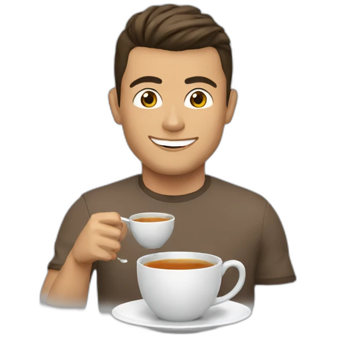 Cristiano Ronaldo doing de thé suiii emoji