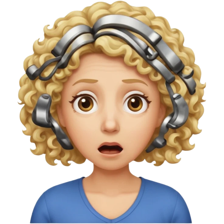 mother with blond curly hair shocked emoji