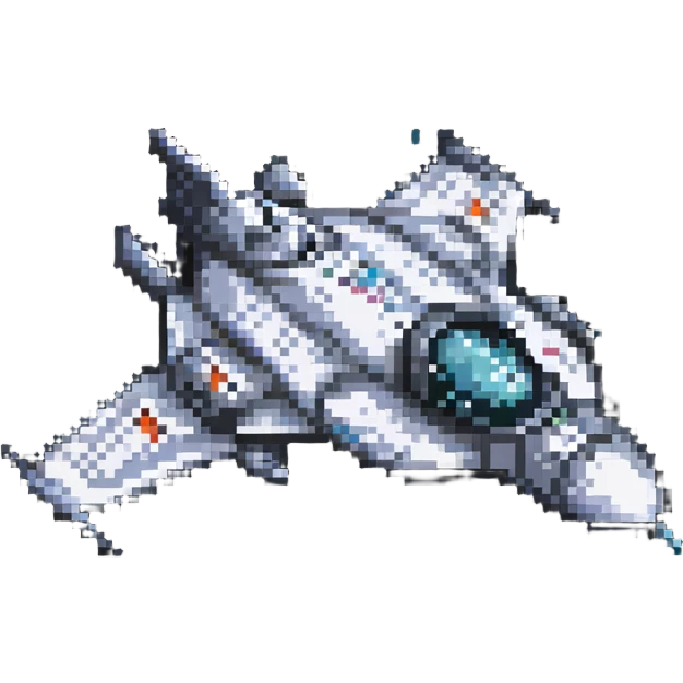 retro spaceship, side view emoji
