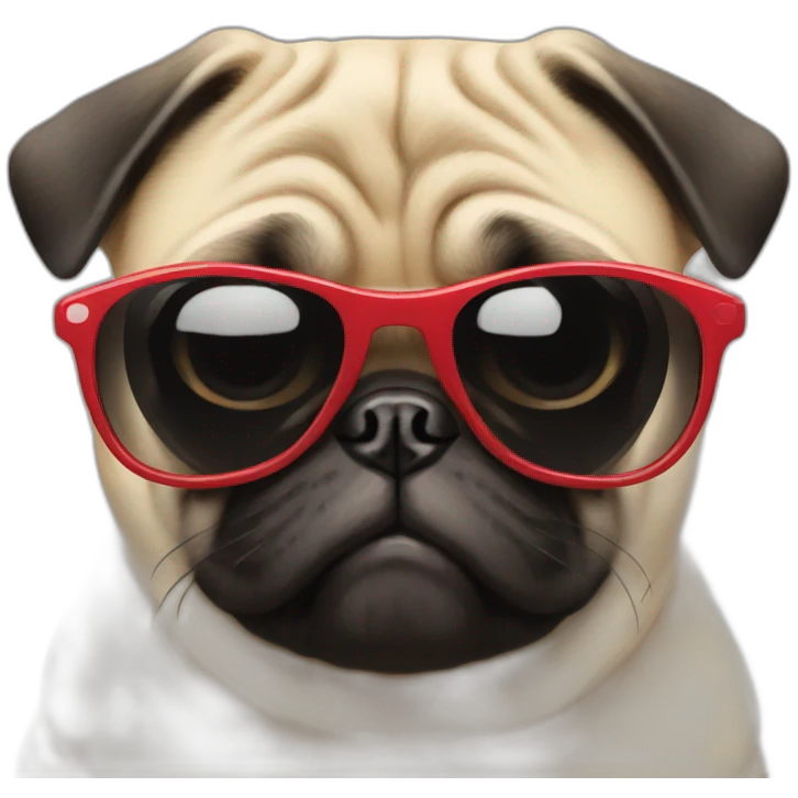 Pug with sunglasses emoji
