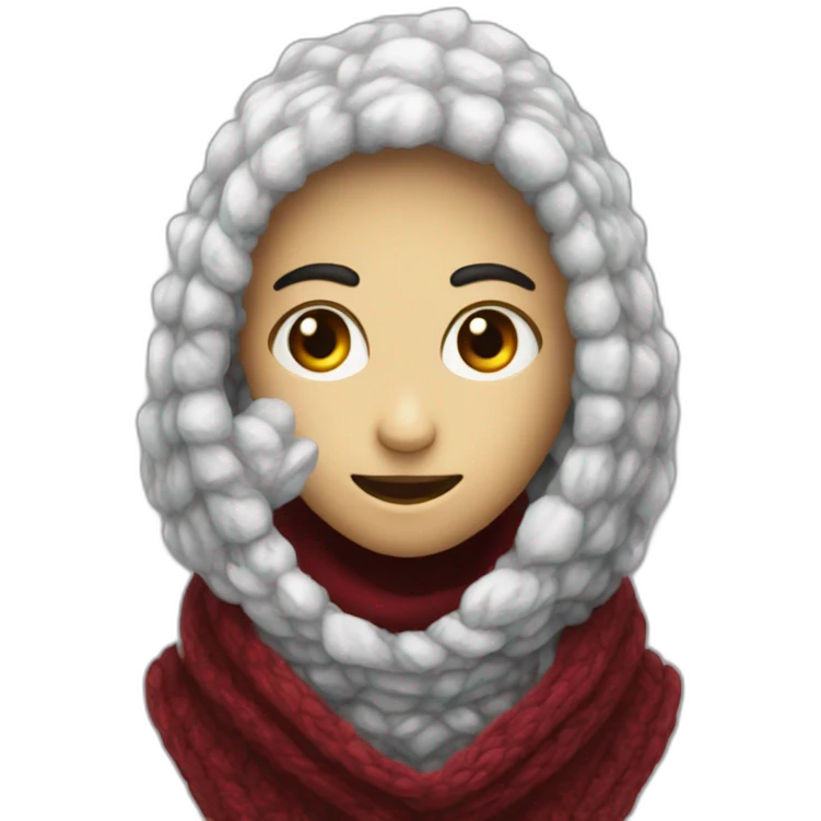 Blood Daemon whith winter scarf emoji