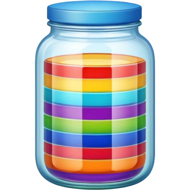 Rainbow Layered Jar	SRetro Ribbon Jar emoji