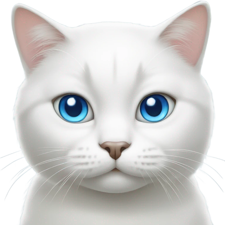white cat with blue eyes  emoji