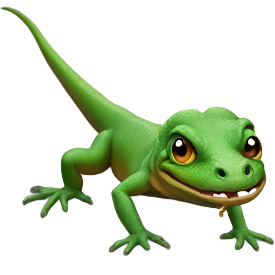 Lizard taking a big poop  emoji