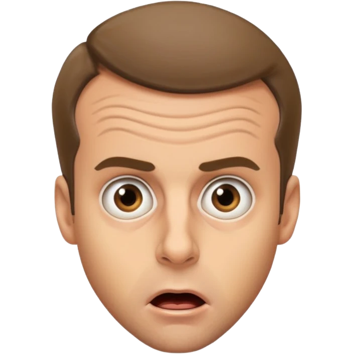 Emanuel macron choqué emoji