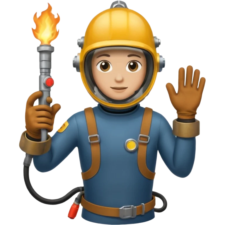 Una persona soldando bajo agua emoji