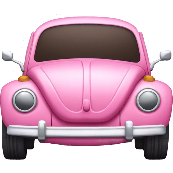Pink vw bug emoji