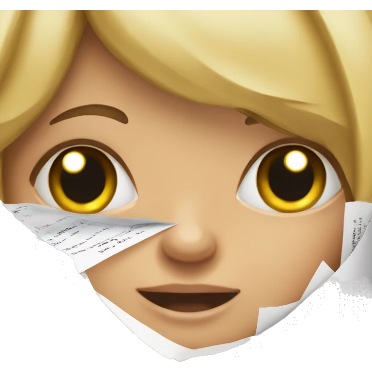 Girl with dark circles ripping up exam paper emoji