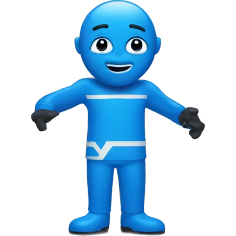 Electric blue Stanley emoji