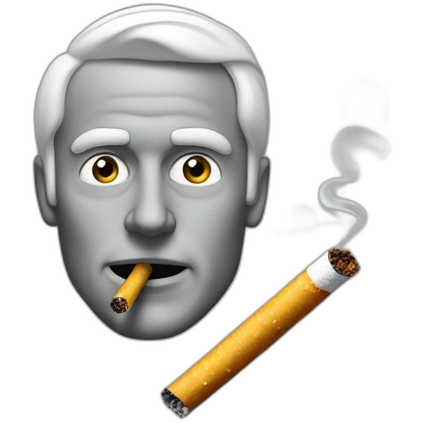 Macron qui fume une cigarette électronique  emoji