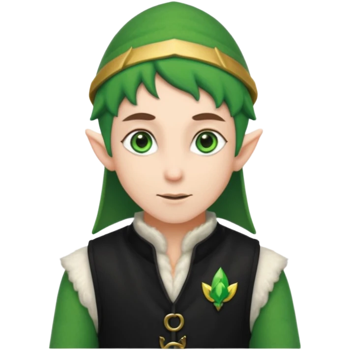 elf in black vest emoji