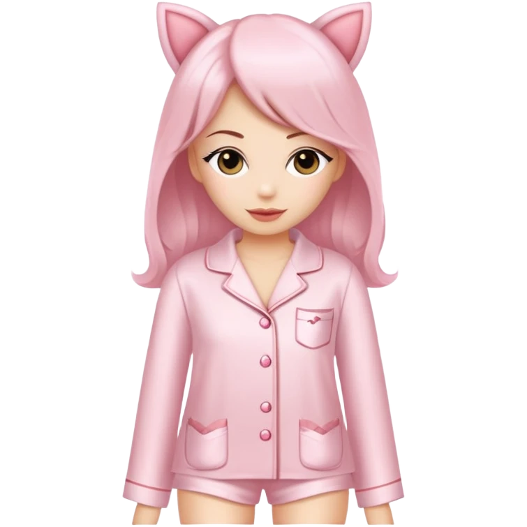 light pink coquette pajamas emoji