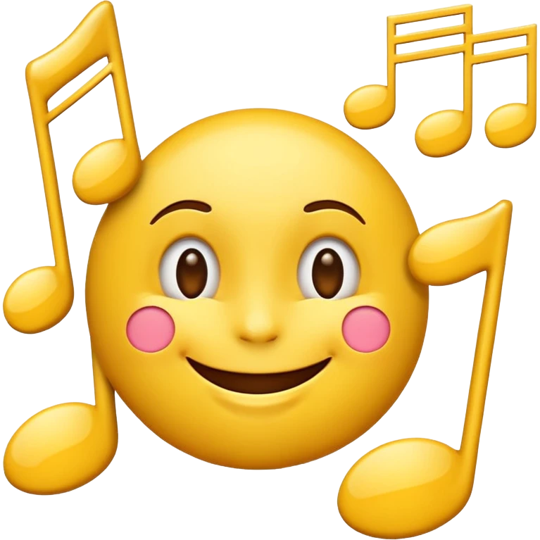 Thank you emoji with musical notes emoji
