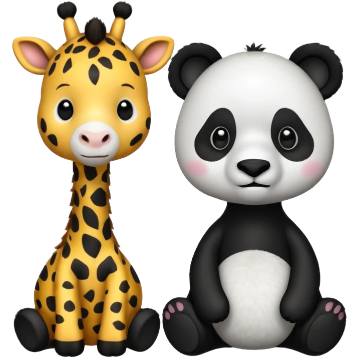 giraffe and panda  emoji
