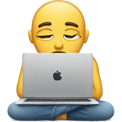 sad person with laptop emoji
